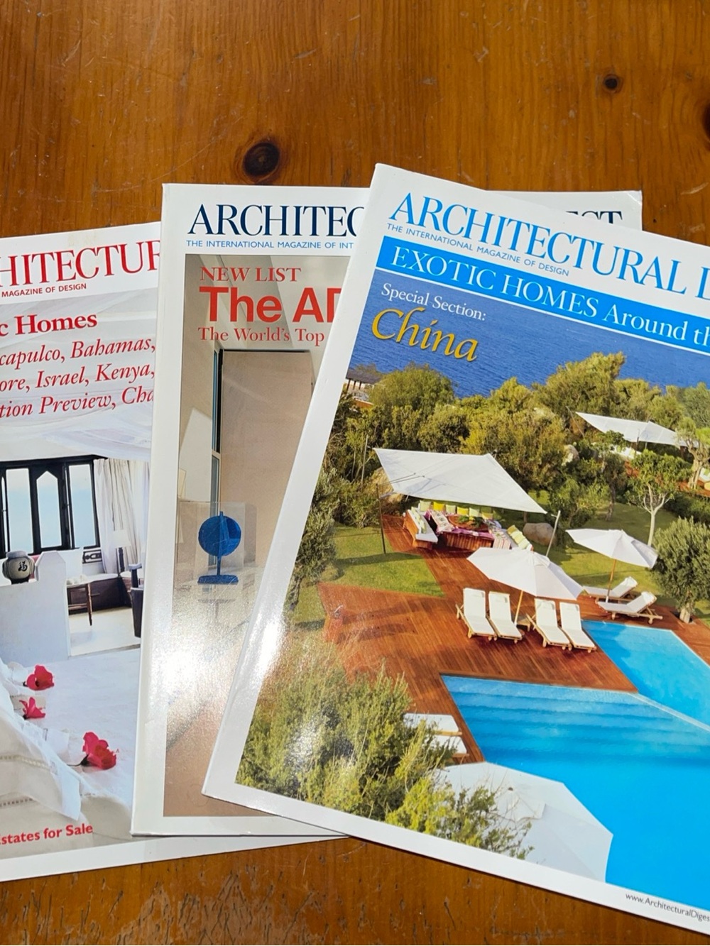 Architectural Digest-Inspired Home Design Book Set in Blue Accents